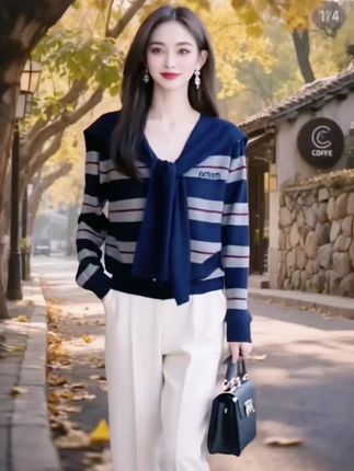 #减龄显瘦穿搭 #休闲百搭 #针织衫 #早秋贵气感穿搭 #穿出自己的风格 @D0U十小助手