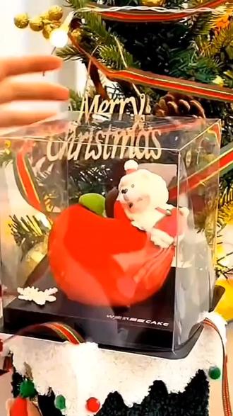 比圣诞先来的是你送的苹果蛋糕#平安果 #圣诞节 #礼物 #苔条玉露茶青苹果蛋糕