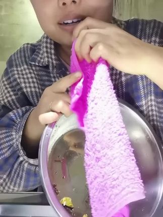 #洗碗巾不粘油 #木质纤维洗碗巾