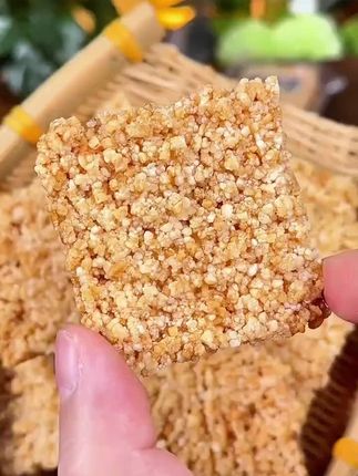 喜欢吃锅巴的姐妹一定要试试!这个手工大米小米米酥锅巴,咸香酥脆越嚼越香!真的好好吃 #锅巴 #炒米 #又香又酥又脆 #脆锅巴 #大人小孩都爱吃
