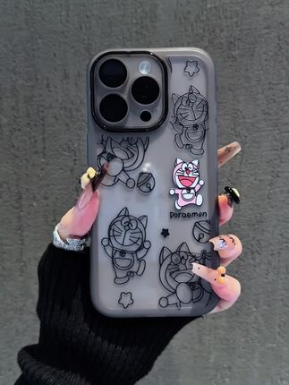 透黑满屏线条哆啦美金属镜框防摔 #手机壳 #3c好物推荐 #好物推荐🔥