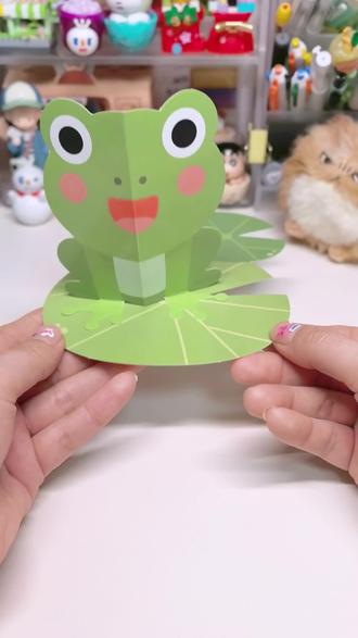 沉浸式制作折纸青蛙#亲子手工 #手工玩具 #幼儿手工 #幼儿手工折纸 #儿童玩具
