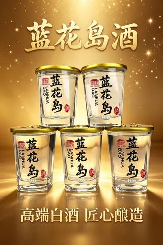 #天津李四 #蓝花岛 #清香型白酒 黑白两道 回汉两教 江湖好酒 认准蓝花岛