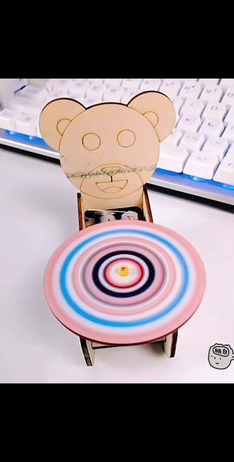 一起来玩电动七彩转盘吧~#科技制作小发明 #幼儿园#小学生手工#科学小实验#diy材料