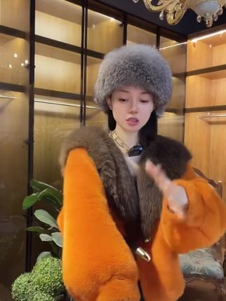 (咖领爱马橘)心想事橙重工外套女装秋冬短款设计师千金#毛毛外套 #冬季必备 #谁穿谁好看