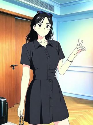 千金清冷感贵系衣服2025夏季新款翻领收腰气质连衣裙通勤小众女装#夏装新款 #气质连衣裙 #我又心动了 #轻奢女装