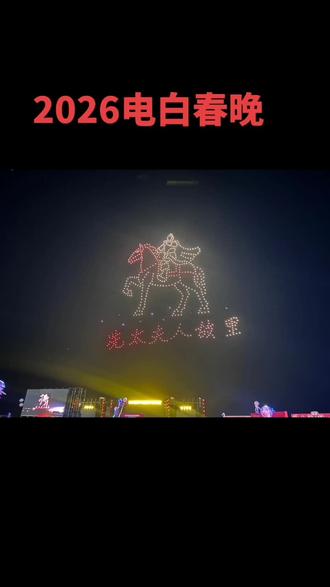 昨晚,2026年2月14日千架无人机在电白图书馆旁边表演节目,太震撼了,电白欢迎你,我在电白等你#音乐节现场感染力有多强 #感受一下音乐节现场感染力