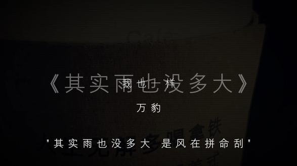 #遗憾的从来不是歌词 其实雨也没多大,是风在拼命刮