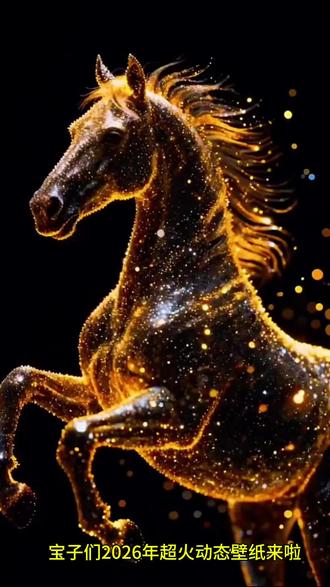 宝子们2026年超火马年壁纸来啦,氛围感拉满的俊马 谁会谁旺 3秒教会你 快快跟着我操作下#马年壁纸 #氛围感拉满#闪闪发光#剪映