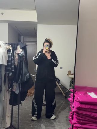 胖mm大码女装高个子美式复古三条杠弯刀高腰阔腿裤裤子胖mm显瘦款#大码 #女装 #复古 #裤子 #显瘦