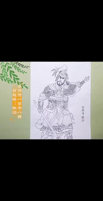 挑战临摹王万春《水浒传》一百零八将人物线描#上热搜 #每日一画 #自学画画打卡 #绘画教程 #每日分享