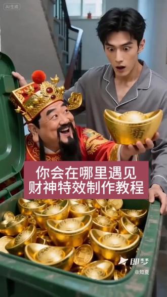 #即梦AI #AI分身戏精大赛 #我的AI分身杀疯了#遇见财神 #遇见财神爷