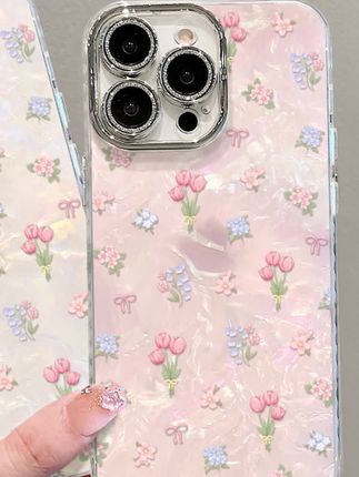 满屏碎花适用苹果15promax华为oppo小米iPhone16精孔贝壳纹手机壳#这也太好看了 #是时候安排一下了 #仙女必备 #数码科技 #华为手机壳