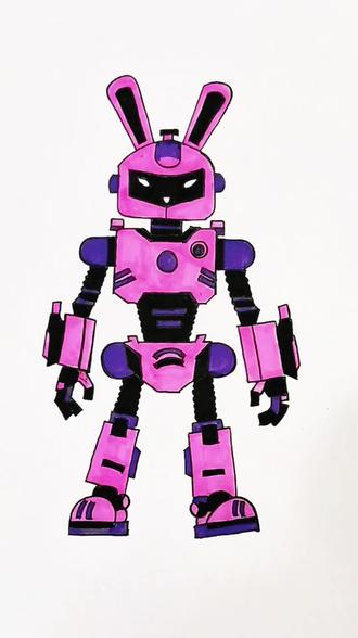 大家超喜欢我画的机器人🤖了,都讨厌姐姐画的机器人🤖,哼💢💢💢#脑洞大开 #亲子 #机器人 #一起学画画 #儿童创意手工