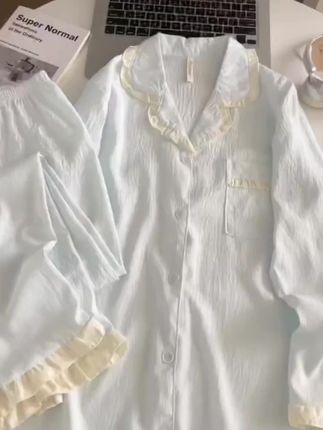 🍼奶呼呼baby蓝~这套睡衣也太可爱啦#平价睡衣 #家居服 #在家也要美美哒 #甜妹穿搭 #睡衣家居服