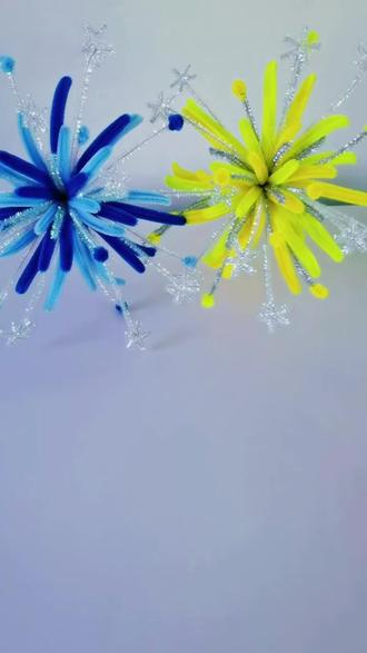 #创意手工 扭扭棒烟花教程来啦