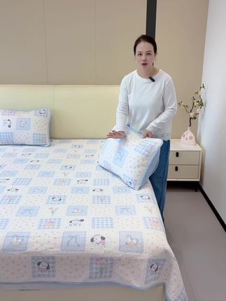 双面用四季款床盖,一面纯棉一面宝宝绒,高温水洗柔软舒适#双面用床盖 #床盖 #床上用品 #床品四件套 #家纺床品