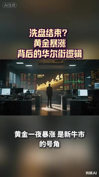 黄金暴涨是馅饼还是陷阱?看清华尔街的“洗盘”真相!#华尔街 #投资理财 #金融常识 #互联网资讯 #认知