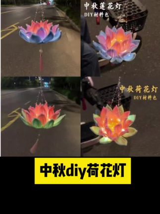 #中秋diy灯笼 #diy荷花灯#莲花灯#动手动脑#中秋佳节