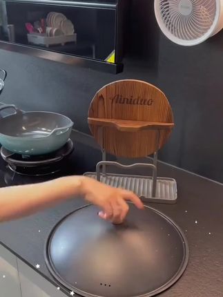厨房锅盖架锅铲托置物架菜板多功能家用台面多层坐式砧板放置架子#锅盖架 #锅盖架自带沥水盘 #锅盖架子 #锅铲拖 #厨房置物架