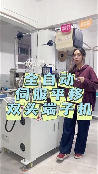 全自动伺服平移双头端子机搭配压力检测,非常适合做30号线这样的小型线材#线束加工 #高效生产 #工业设备 #端子机 #自动化设备