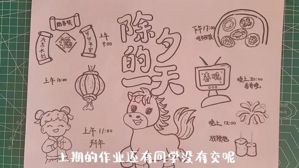 2026马年春节习俗手抄报,除夕的一天绘画教程,小学生手抄报。#春节习俗手抄报 #春节习俗绘画 #除夕的一天手抄报 #除夕的一天 #绘画教程