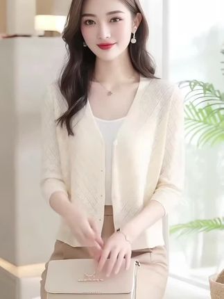 #防晒衣 #冰丝针织开衫 #开衫女 #秋季新款 #面料透气舒适