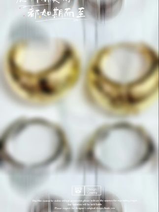 金色银色水滴金属素圈耳环圈圈2025新款高级感轻奢法式耳饰女耳钉