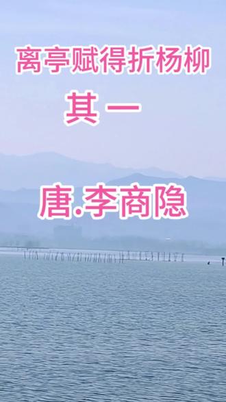 离亭赋得折杨柳 唐 李商隐#春风#春天#离别#送别#折柳