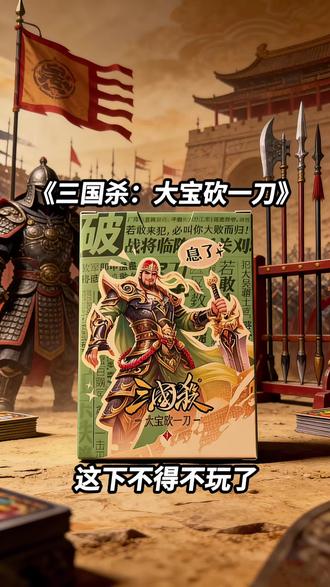 不玩本桌游者,盛必破而击之!游戏名称:《三国杀:大宝砍一刀》
游戏类型:聚会/卡牌/玩家淘汰/成套收集/手牌管理
支持人数:2~8人
推荐理由:犯大吴疆土者,盛必破而击之!
购买渠道:三国杀官方旗舰店
#桌游棋牌#桌游#卡牌桌游 #三国杀#三国杀新品体验官