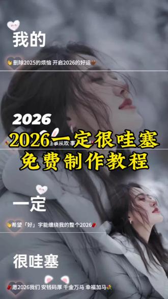 我的2026一定很哇塞 新年朋友圈 #剪映 #卡点教程 #剪辑教程 #我的2026教程来了 #创意制作,新的一年2026祝愿 我的2026