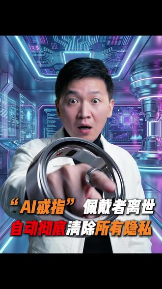 这枚AI戒指估值110亿美金,在佩戴者离世第一时间自动清除其所有设备的数字痕迹并发布离线声明!#AI戒指 #健康管理 #人工智能 #数字遗产