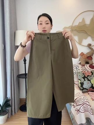 这条纯棉的裤子真的好漂亮、版型宽松好看#显瘦显高显气质 #纯棉裤子#超便宜超划算 #弯刀阔腿裤 #百搭裤子