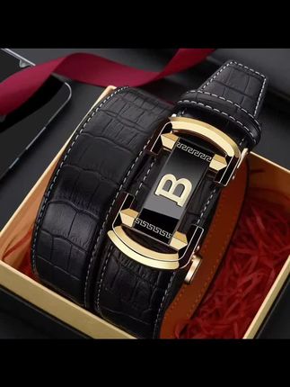 男士真皮腰带轻奢款男款自动扣头痞帅牛仔裤腰带牛皮带商务皮带男