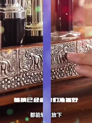 【高端实木】复古中式化妆品收纳盒浴室卫生间台面架子洗手台置物架#玩具 #强烈推荐 #每日分享 #家居好物