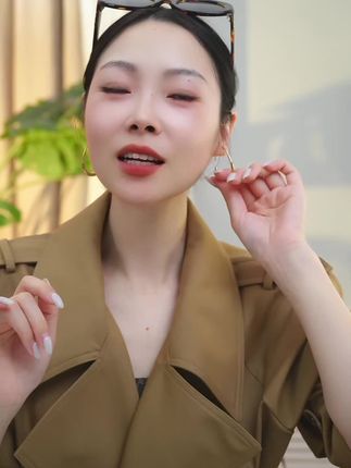 非常显瘦的水滴耳环#耳圈#饰品