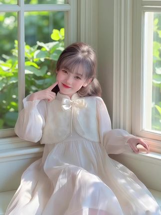 #高品质童装 #甜美穿搭 #生女儿就要这样穿 #新中式国风 #新中式女童套装