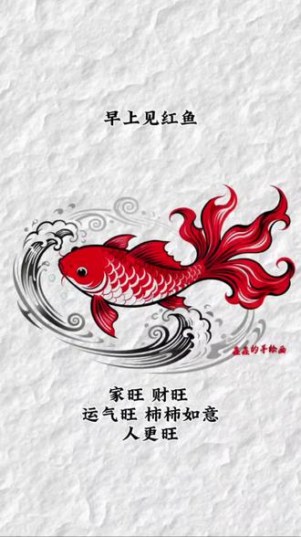 #手绘画 年年有鱼#手绘画#灵魂画手