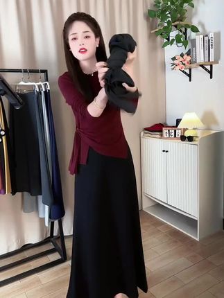 【正版原版】【两个裙长】鱼尾半身裙女秋季2025新款高腰显瘦a字裙子