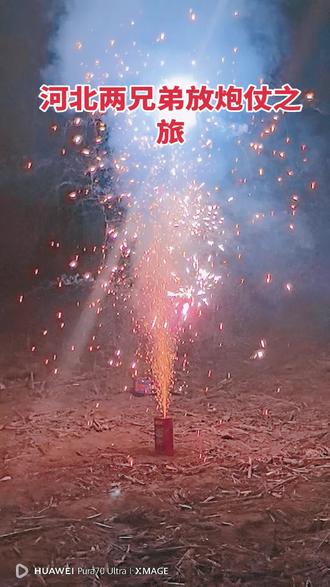 #新年烟花 我们三口和弟弟去山东临清放炮仗