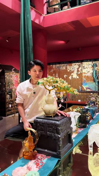 金玉葫芦|黄水晶金枝玉叶,玄关的东方奢韵 直播间放漏中#水晶 #家居摆件 #装饰摆件 #艺术摆件