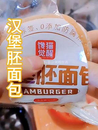 馋猫觉醒汉堡陪面包#太好吃了 #早餐吃什么 #营养健康 #早餐美食 #很好吃