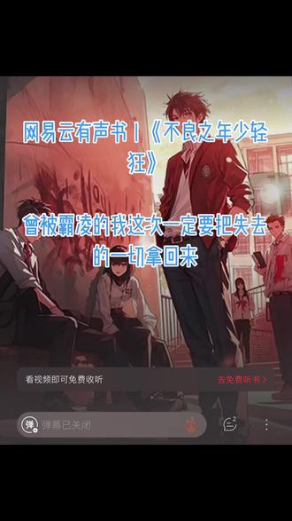 网易云有声书推荐《不良之年少轻狂》 | 听到自己喜欢的人关心自己,王浩差点没表白出来,就是气氛差了点!!#网易云有声书 #奇想剧场