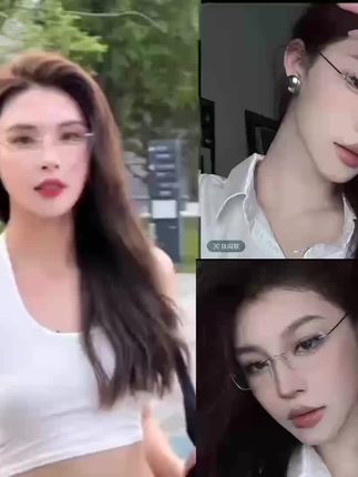 时尚超轻无框金丝眼镜女款可配度数近视镜高清防蓝光护目平光镜男#厂家直发 #爆款热卖中