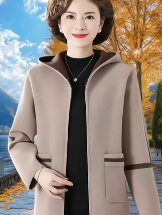 #时尚妈妈装 #大码女装 #减龄显瘦穿搭 #外套穿搭 #秋冬穿搭