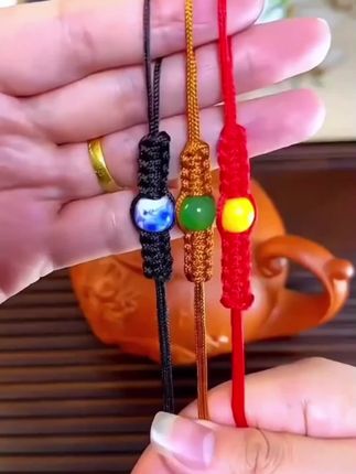 手工编织紫砂壶系壶绳防摔碎安全绳子茶壶水壶精品高档绑壶绳#茶壶绳