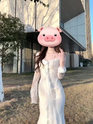 #显瘦长裙 #甜美穿搭 #初恋裙 #白色连衣裙