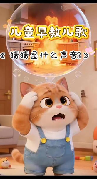好可怕的声音是什么声音?看看小猫怎么了这么害怕😱#上热搜 #原创动画 #儿歌 #猜猜是什么声音 #儿歌动画