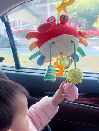 自从有了这个#婴儿车摇铃挂件 女儿自己能坐着玩了,可挂婴儿车,私家车,宝宝床,颜色鲜艳,吸引宝宝注意力,有bb器、摇铃声、牙胶可啃咬,女儿很喜欢#宝宝玩具 #母婴好物 #车载挂件 #婴儿车挂件玩具