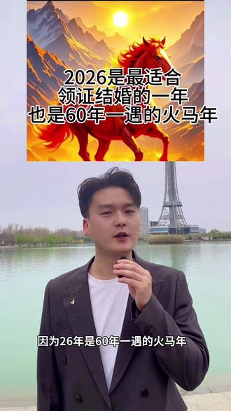 2026年是最适合领证结婚的一年,60年一遇的火马年!#2026 #结婚 #大麦主持 #结婚日子如何选